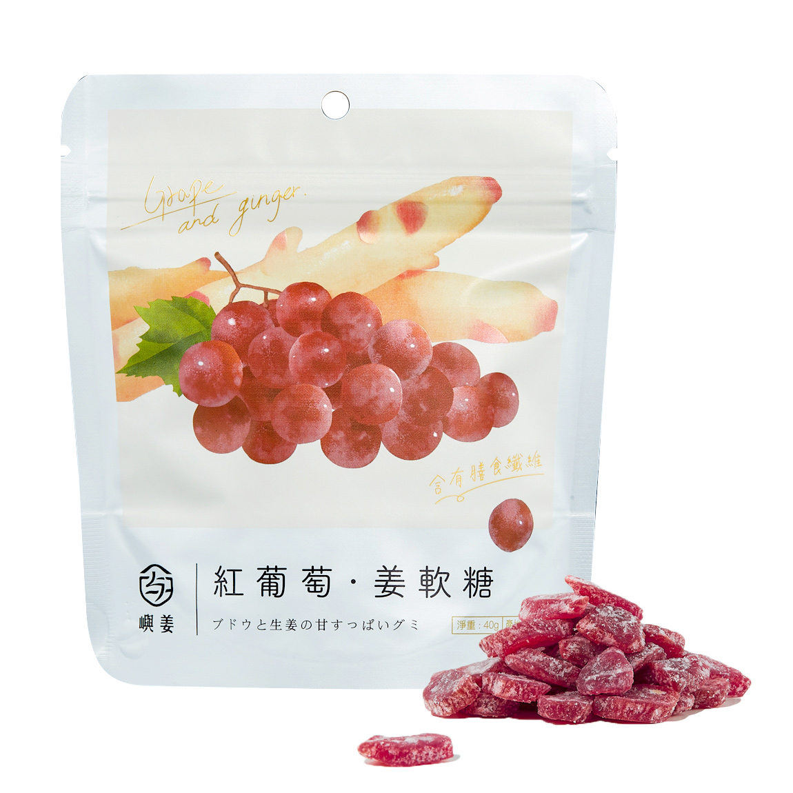 Red Grape Ginger Candy